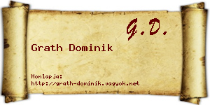 Grath Dominik névjegykártya